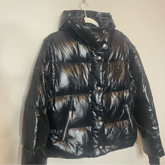 $715 The Kooples Detachable-Sleeve Hooded Padded Shell-Down Jacket Puffer NWT Sm - Picture 11 of 13